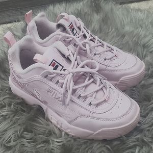 Womens Rose Pink Fila Disruptors
